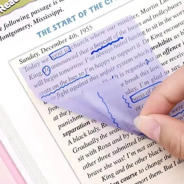 colorful transparent sticky note pads waterproof clear memo pad personalized sticky note paper memo pad