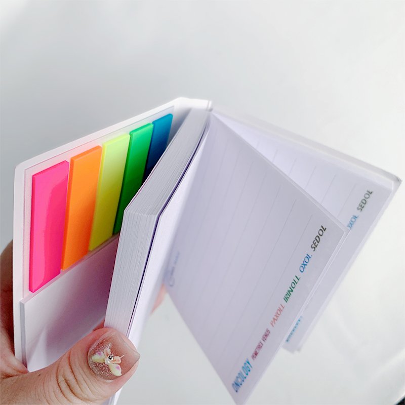 High Quality Custom Multi-Size Sticky Notes Gloss Laminated Cover Notepad Book Type Made from Cardboard Paper