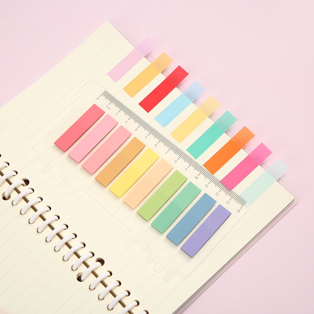 1pcs 8.26*3.34 in Temporary Bookmark Enhance Organization Custom Transparent Sticky Notes memo pad