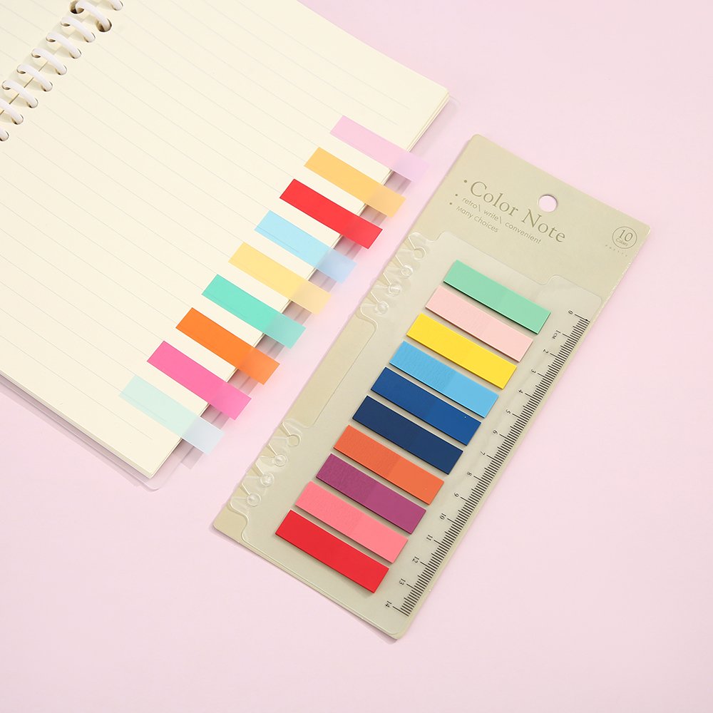 1pcs 8.26*3.34 in Temporary Bookmark Enhance Organization Custom Transparent Sticky Notes memo pad
