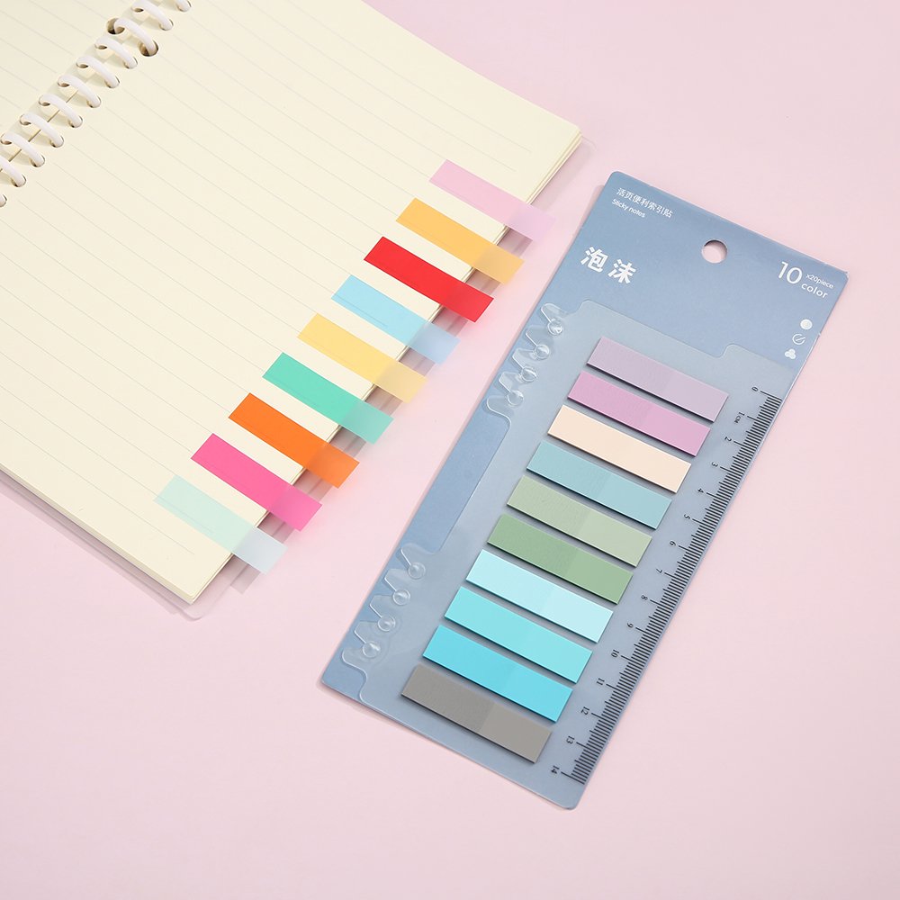 1pcs 8.26*3.34 in Temporary Bookmark Enhance Organization Custom Transparent Sticky Notes memo pad