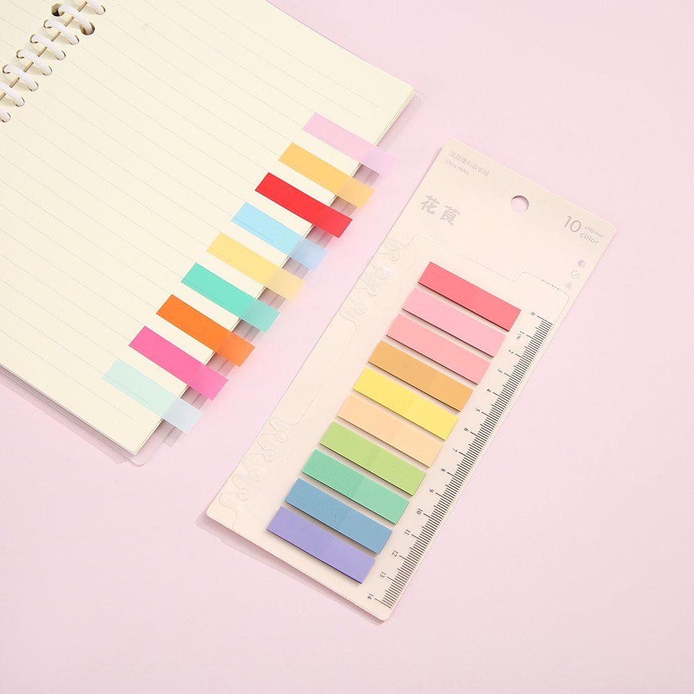 1pcs 8.26*3.34 in Temporary Bookmark Enhance Organization Custom Transparent Sticky Notes memo pad