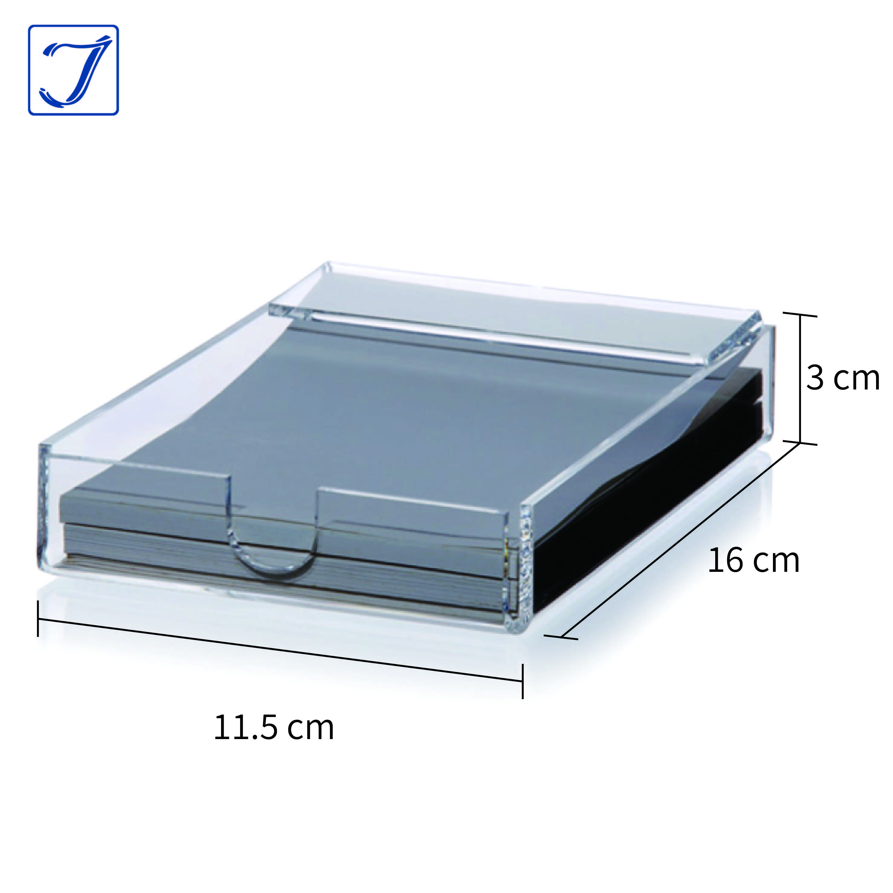 New Arrival Modern Design Acrylic Memo Pad Box With Paper Memo Holder