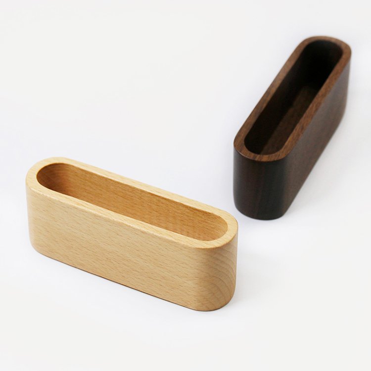 Handmade Indian Wooden Business Card Holder Premium Desk Organizer for Office and Home Use Crafted from Two Quality Woods