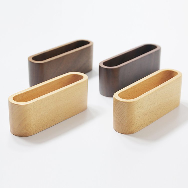 Handmade Indian Wooden Business Card Holder Premium Desk Organizer for Office and Home Use Crafted from Two Quality Woods
