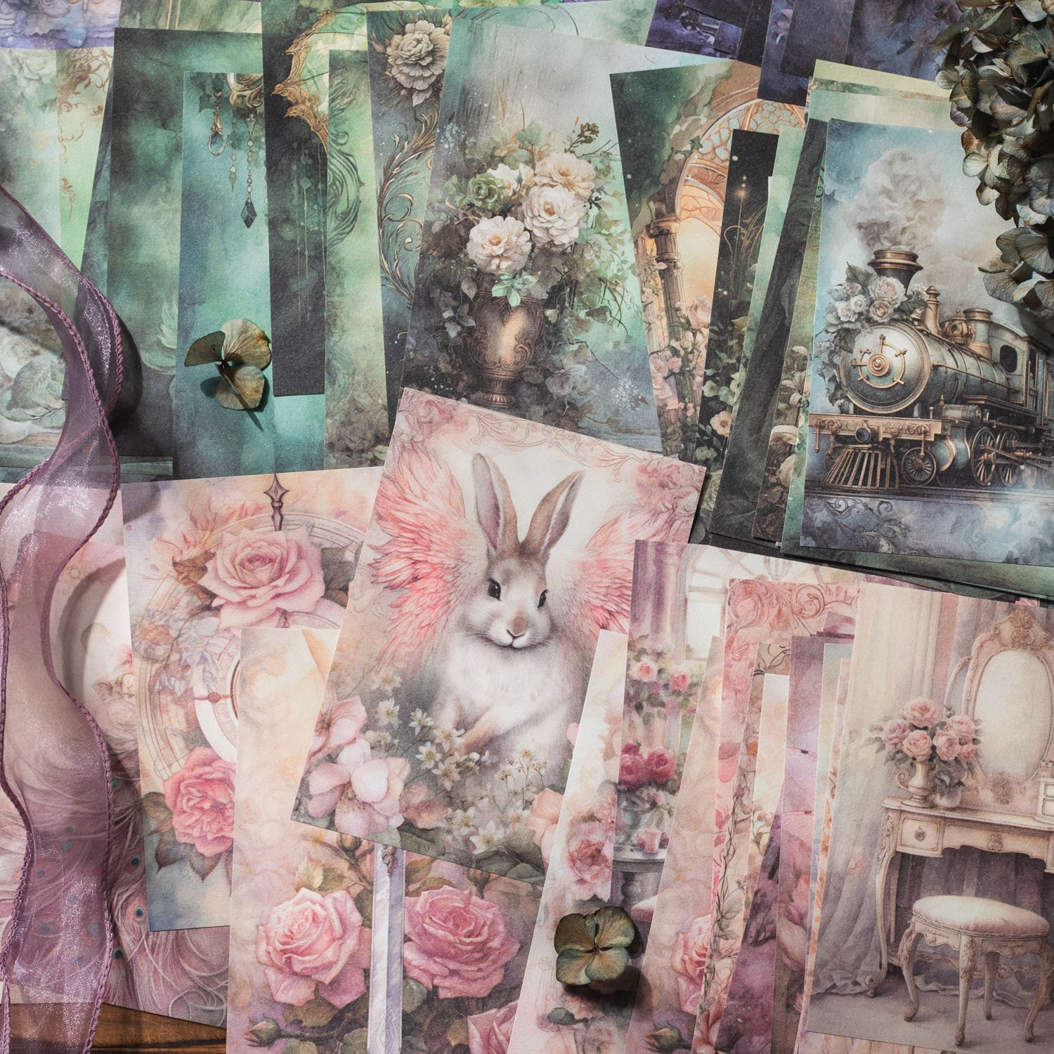 50 sheets/pack Material Paper Alice's Fantasy Series Fantasy Background Handbooks material 6 options