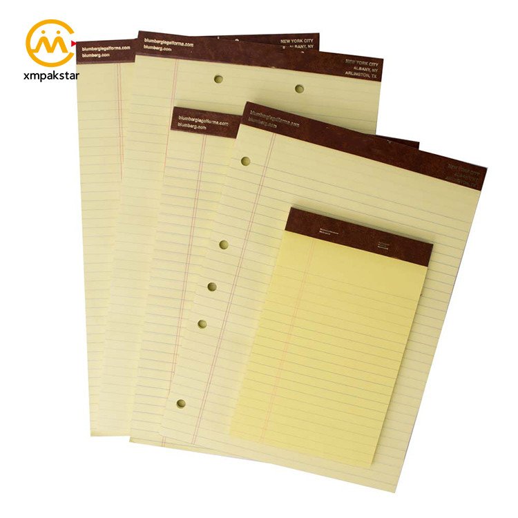 Wholesale tear off notepad custom A4 A5 wide ruled lined writing note pad
