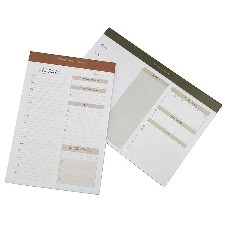Wholesale tear off notepad custom A4 A5 wide ruled lined writing note pad