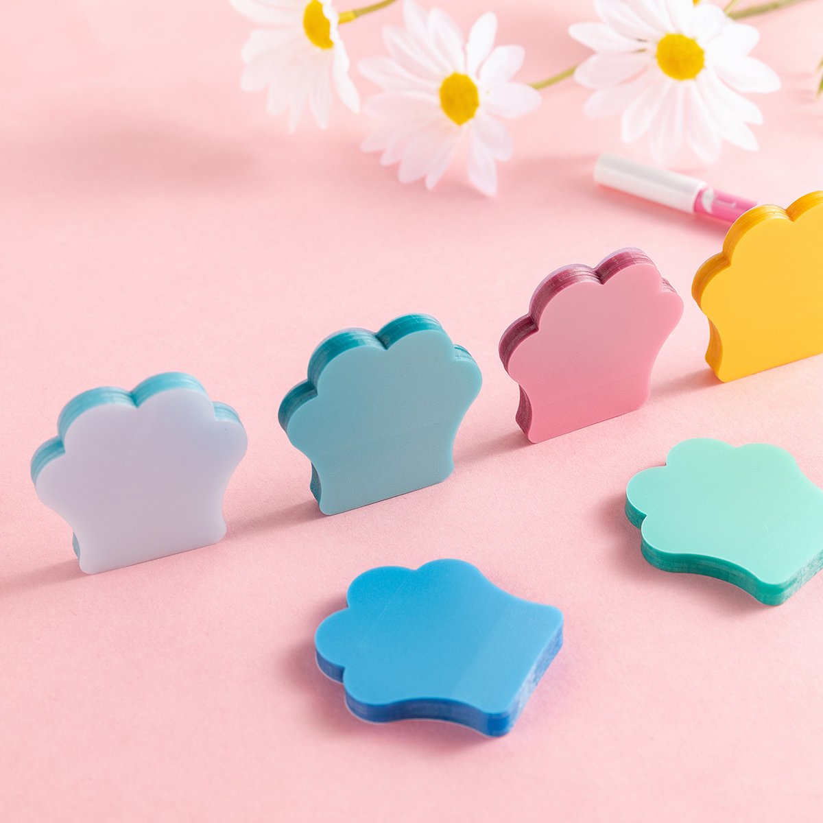 HengXin cute cat paw transparent sticky note creative stationery cat's claw memo pad Russian popular