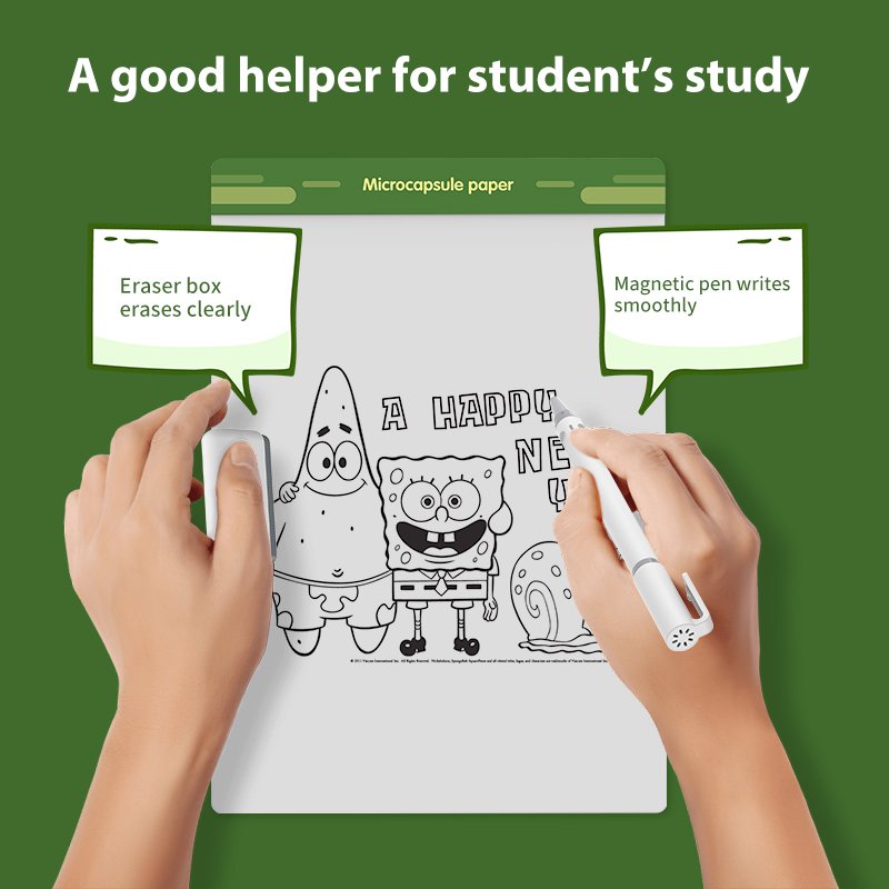8.5 inch microcapsule paper memo for school office home sticky memo pad fridge magnet sticker note pad erasable memo pad