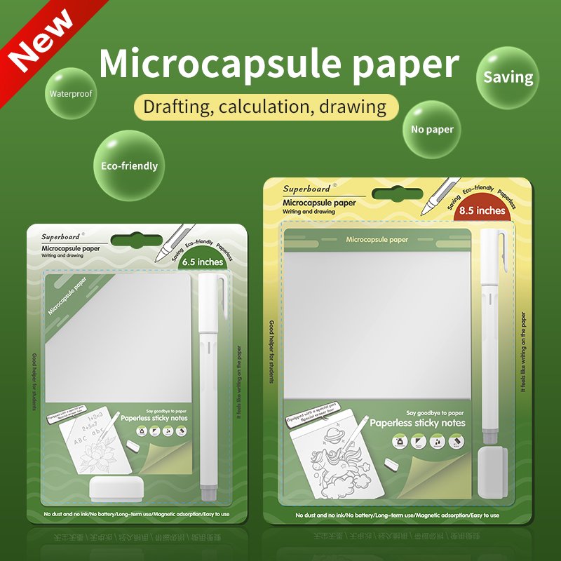 8.5 inch microcapsule paper memo for school office home sticky memo pad fridge magnet sticker note pad erasable memo pad