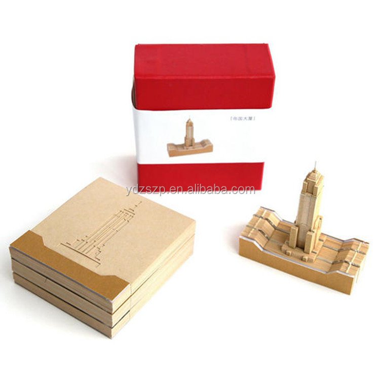 Note Paper Art Building Block DIY 3D Memo Notes Pads Stickers Papers Card