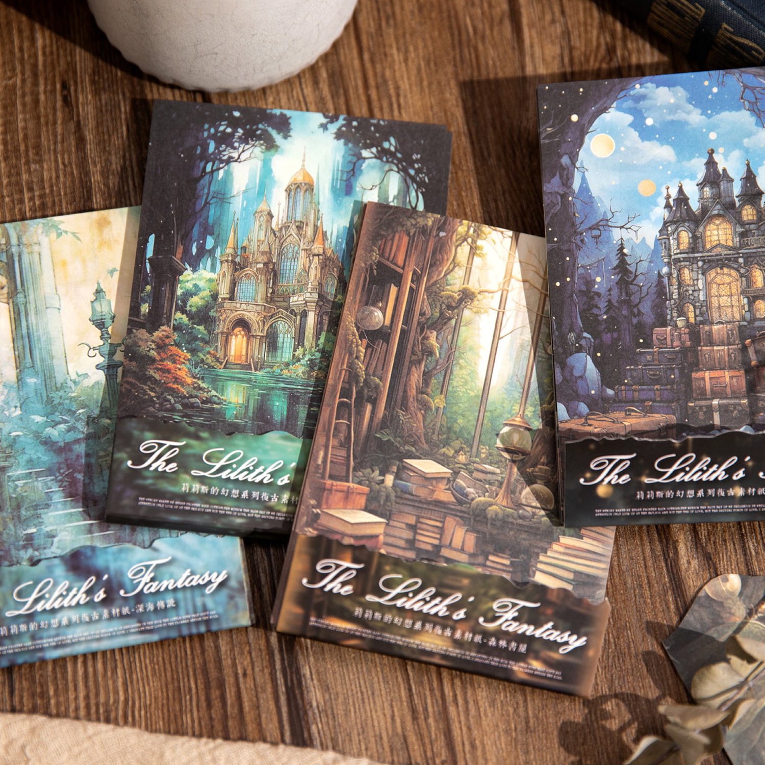 30pcs/pack Material Paper Lilith's Fantasy Series Vintage Fantasy Handbook Decoration Material