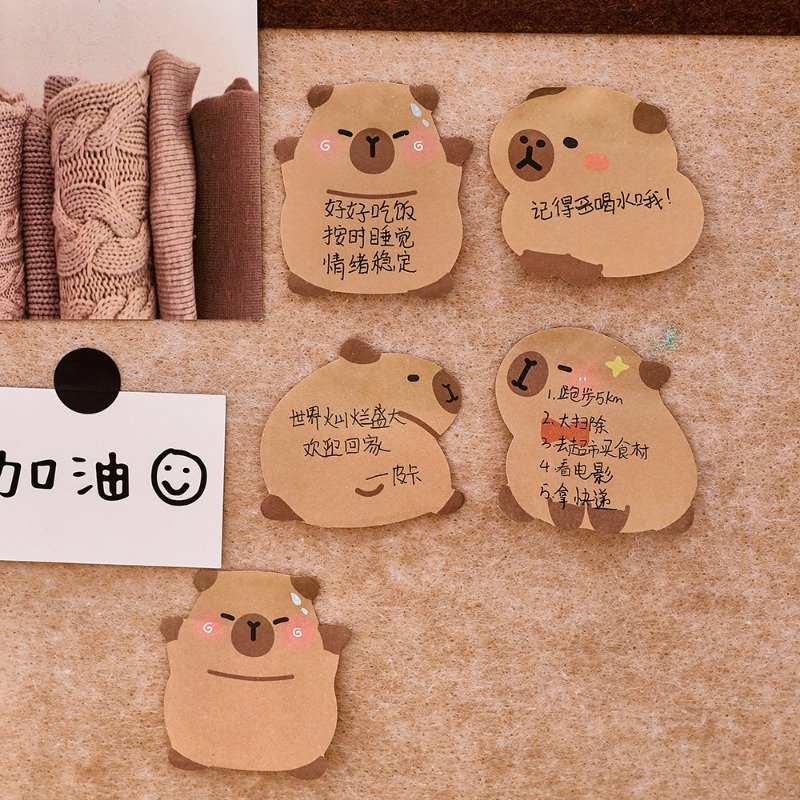 Cartoon Capybara Design Memo Pad Cute Memo Pads Promotion Stationery Memo Pad 30 Sheets