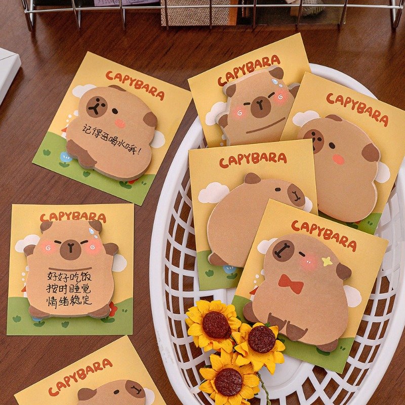 Cartoon Capybara Design Memo Pad Cute Memo Pads Promotion Stationery Memo Pad 30 Sheets