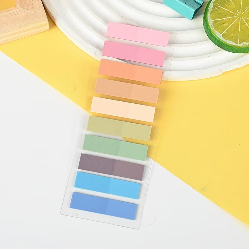 PET Colorful Sticky Notes Blank Memo Pad In Stock Low MOQ Color Notes For Studying Meeting Home Working