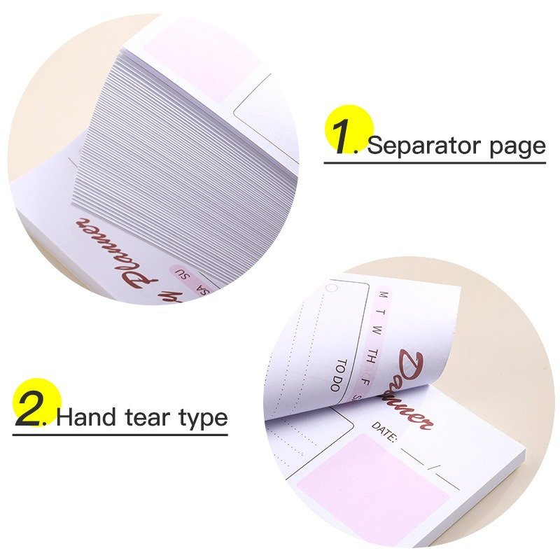 Fridge Sticky Notes Custom Design Magnetic Notepad weekly planner Fridge Magnet note pad