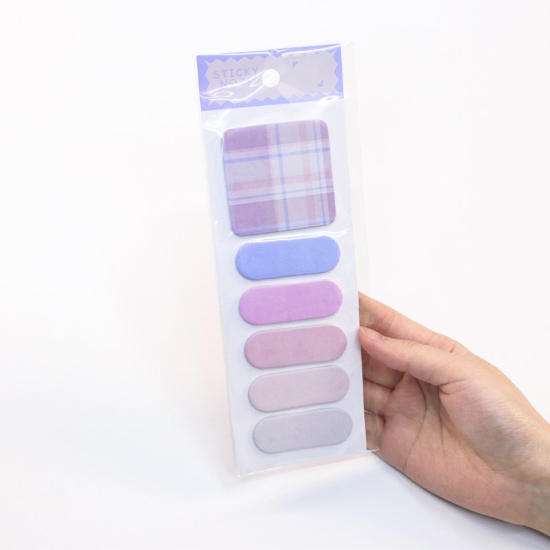 Custom Mini Sticky Notes Wholesale Stripped Memo Removable Repositionable Self-Adhesive For Schools Office Reminders Notes