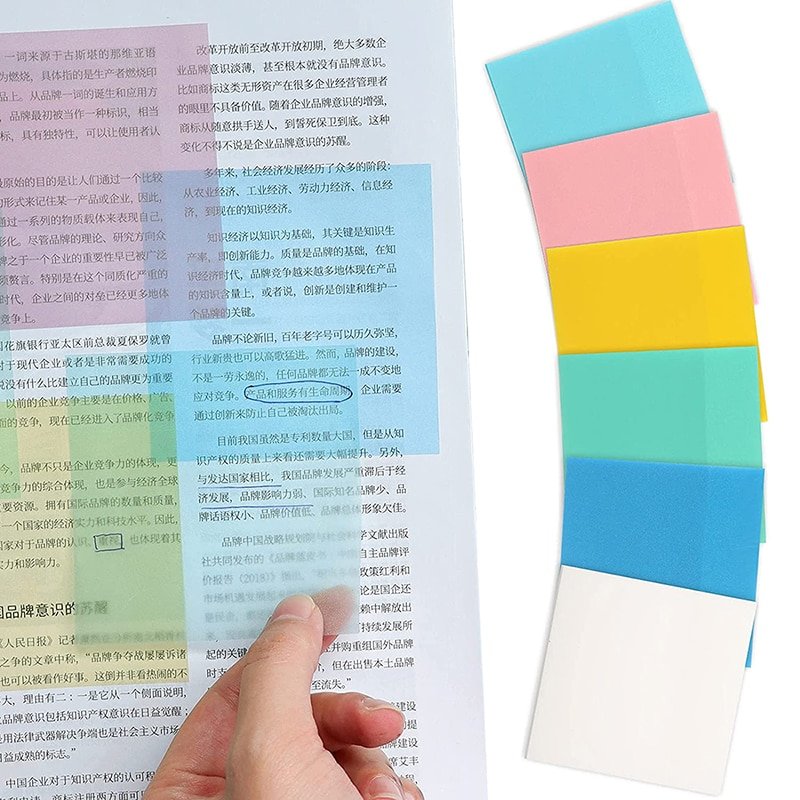 Tear-off Paper Notepad Mini Memo Pads Bookmarks Fluorescence Self-Stick Notes Index Posted It Planner Paper Stickers