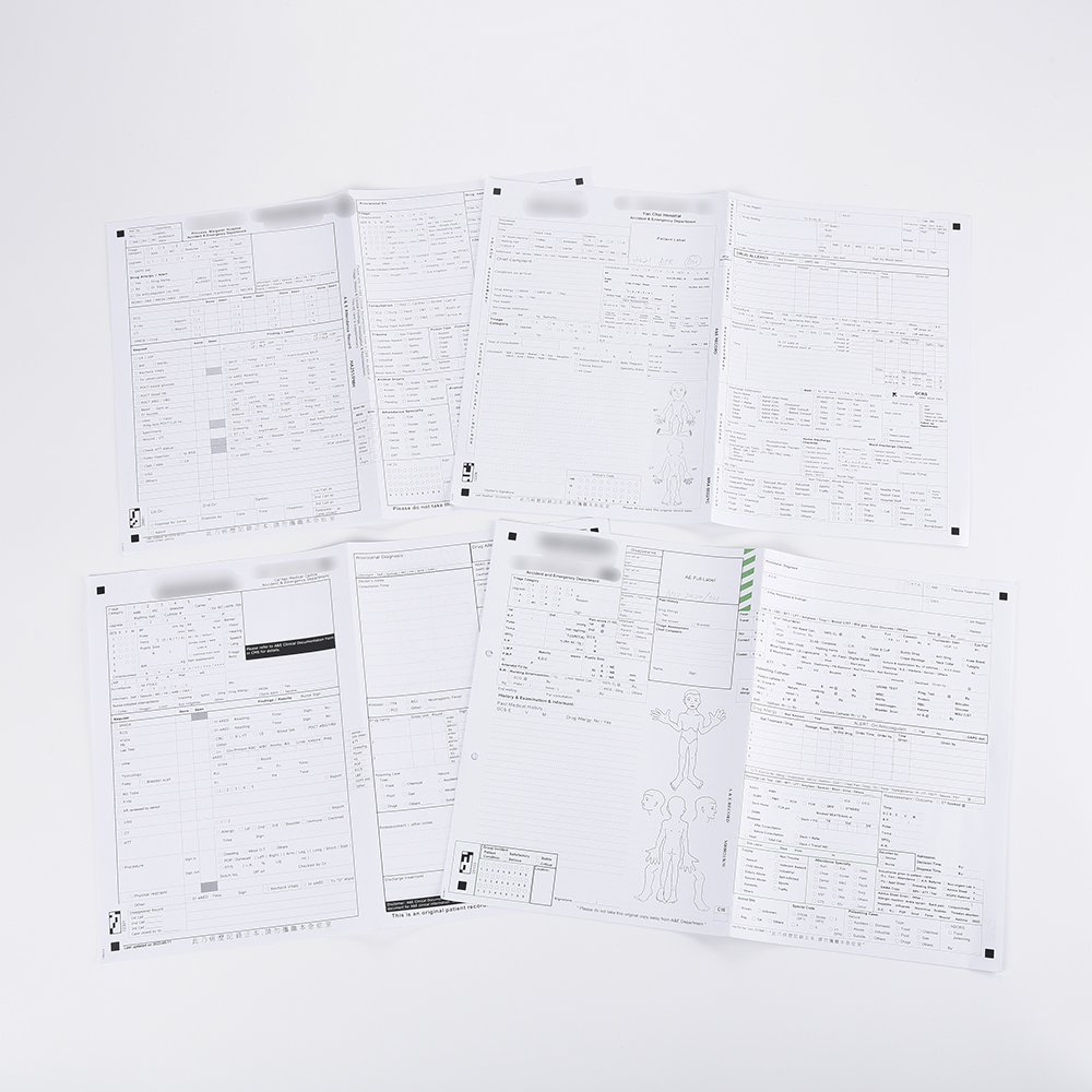 Wood-Free Printing Paper Efficient Accident Emergency Record For Improving The Efficiency Of Doctors