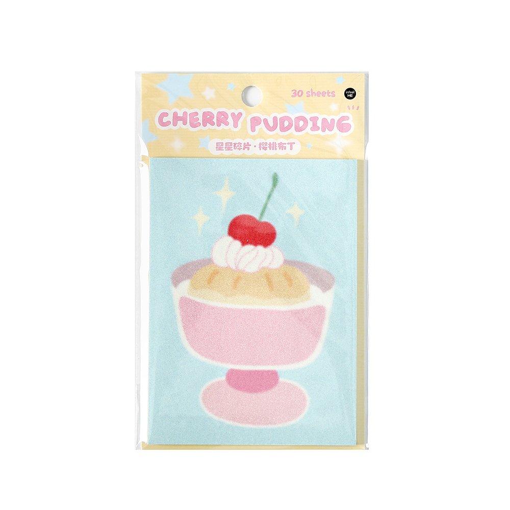 STICKERS PUNK 30 Sheets Cute Pudding Apple Sticky Notes Cute Patterns Korean Style Memo Pad For School Office Home Use 05859