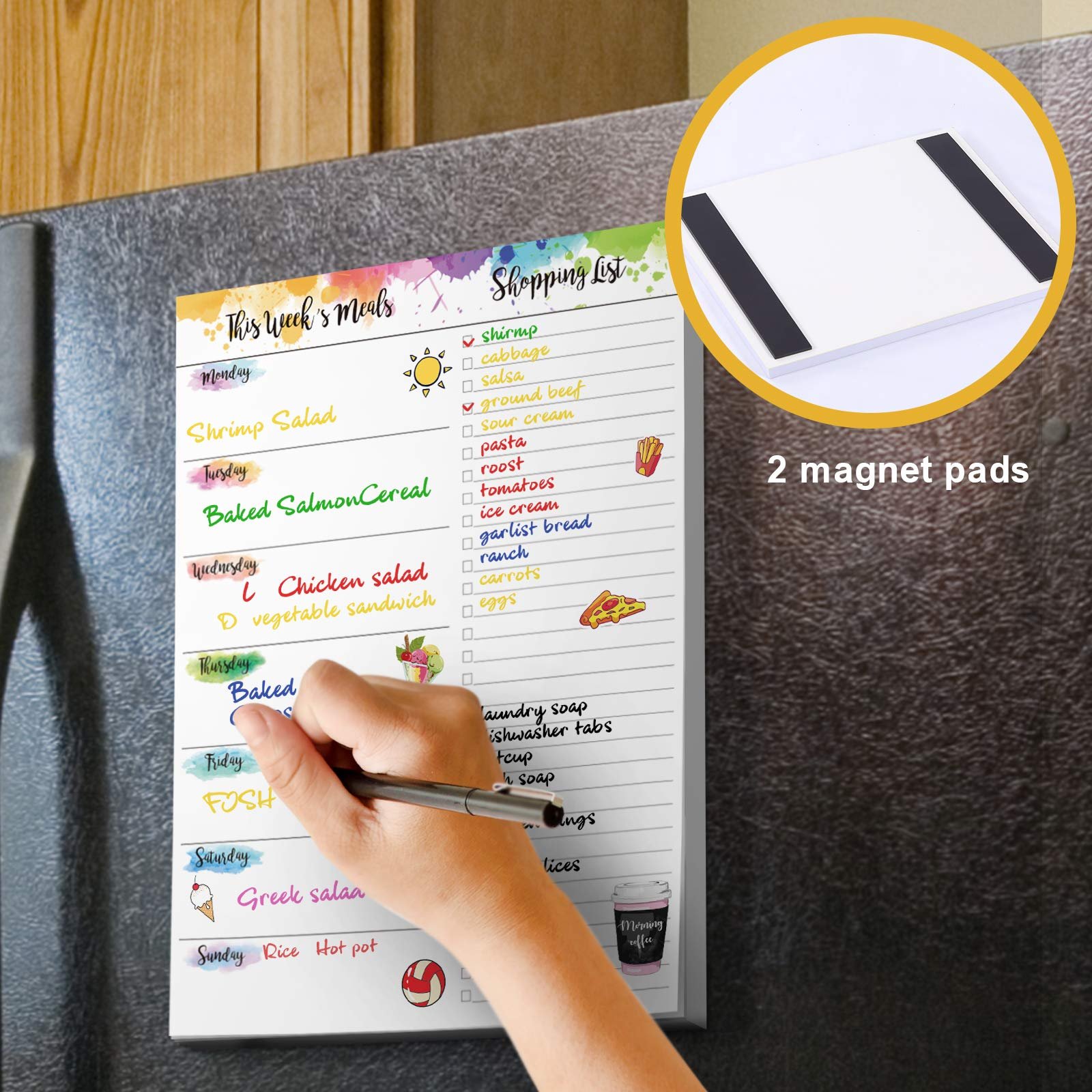 Hot Sale Notebooks Writing Pads Drawing Tablet Pad Fridge Magnetic Notepad Memo Pad