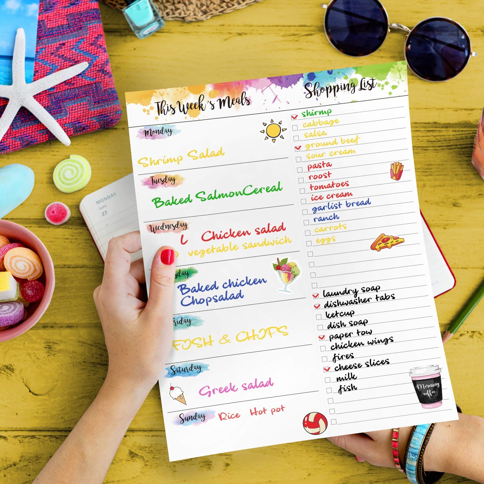 Hot Sale Notebooks Writing Pads Drawing Tablet Pad Fridge Magnetic Notepad Memo Pad