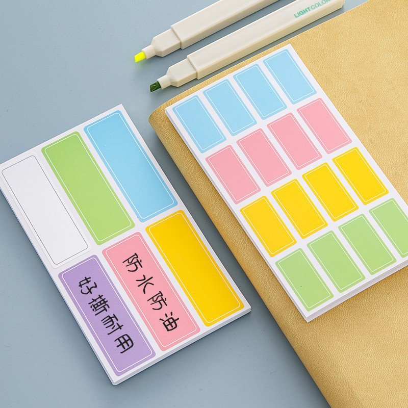 Custom wholesale Morandi Various colors stationery sticky page markers index tab stickers index stickers