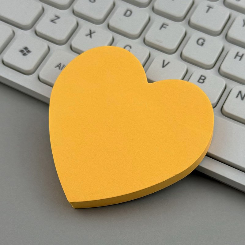 Heart-Shaped Self-Adhesive Note Paper Colorful Love Rainbow Stickers School Memo Pads Wholesale N Times Sticky