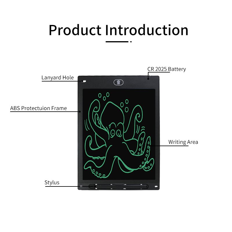 8.5/10/12 Inch Electronic Lcd Writing Tablet Writing Pad Drawing Board Erasable For School Memo Pad Lcd Writing Tablet