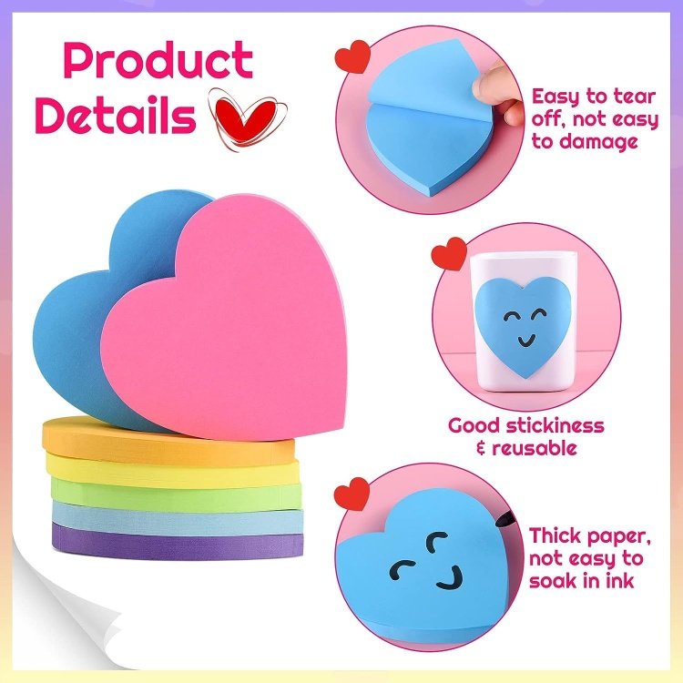 Funny 6 Pads Creative customized Sticky Notes set custom size and shape sticky note pad