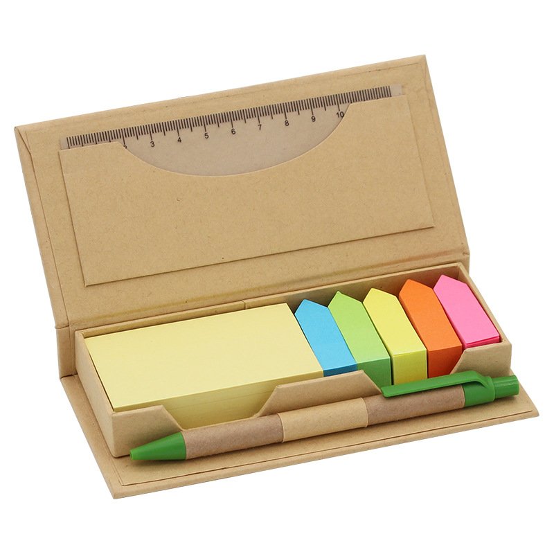 Writing Memo Pad Colorful Notepad Customized Style Packaging Box Novelty Design Sticky Notes With Pen