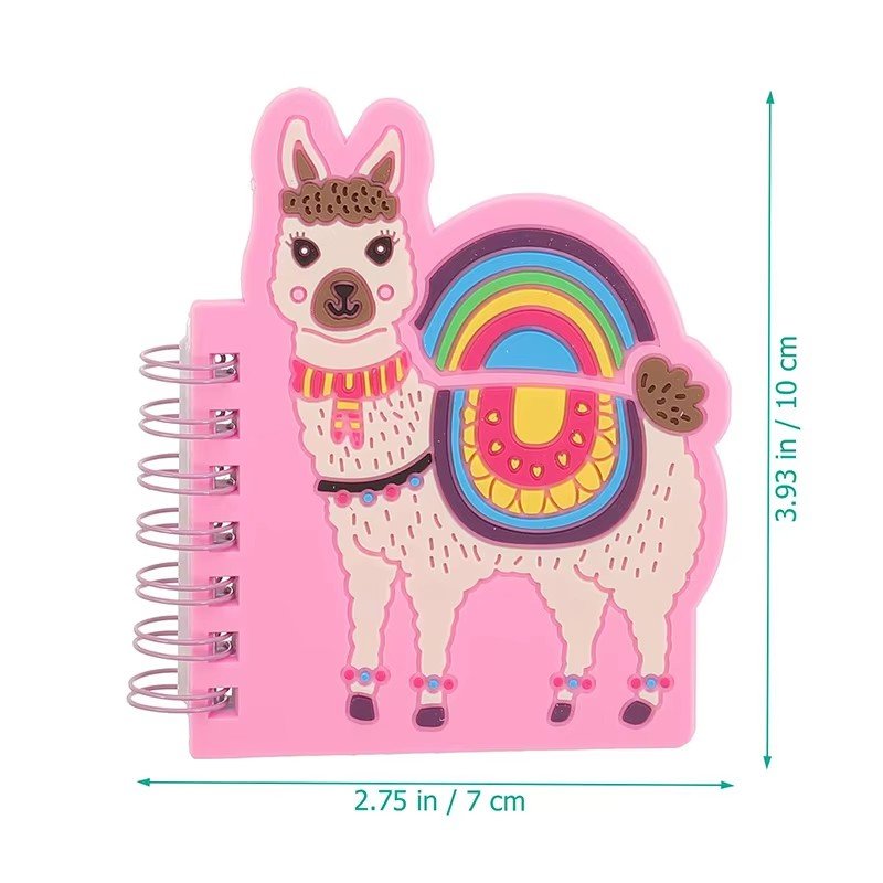 Cute Mini Spiral Notebook Memo Pad Notepad Mermaid Tail/Strawberry/Llama/Unicorn