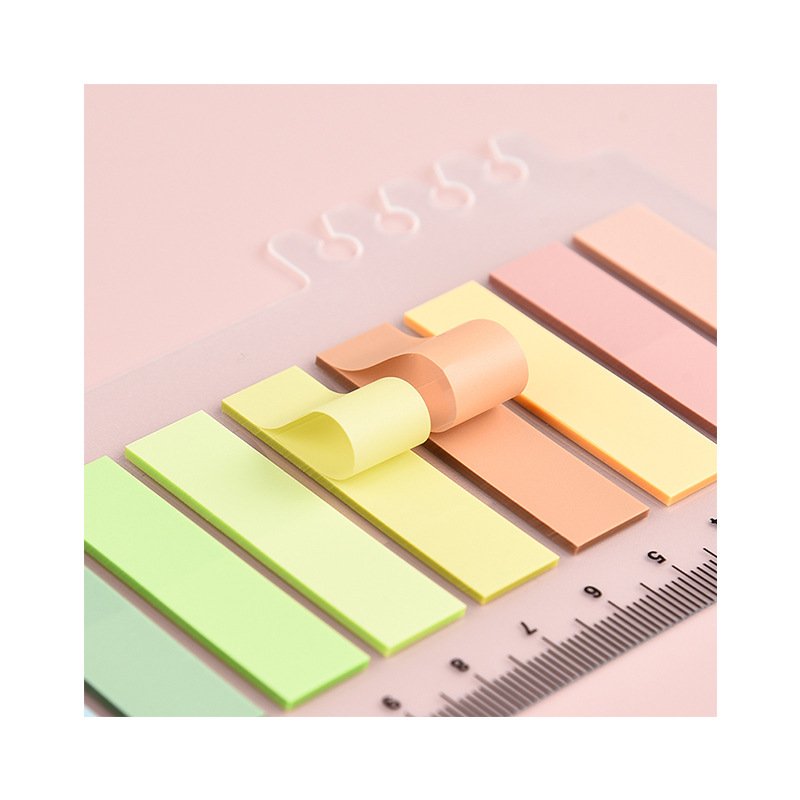 Custom-Made PET Loose-Leaf Index Stickers Morandi & Wind Color Solid Sticky Notes Self-Adhesive for Students