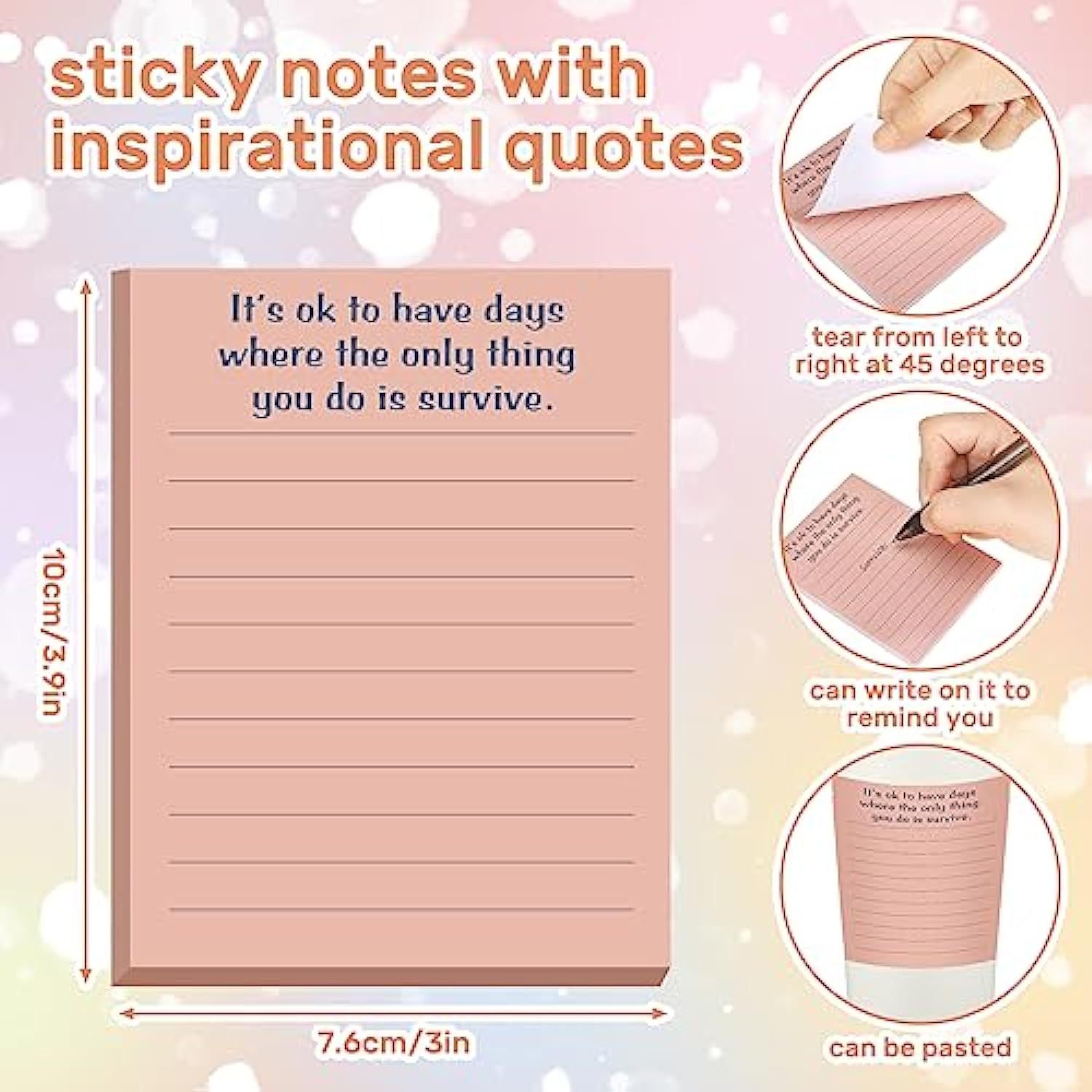 Spot promotion STOCK Mental health planner sticky note Decoration self-adhesive Positive Prevention notepad School supplies