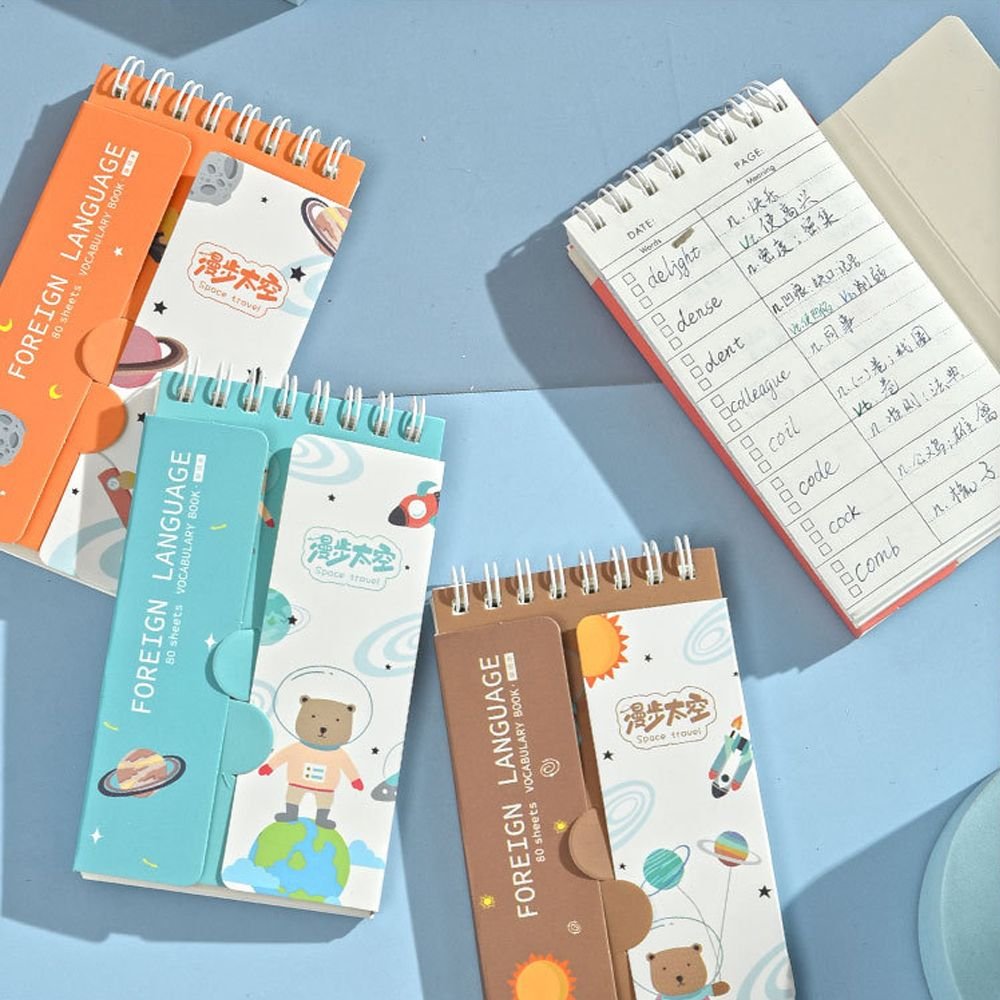 2025 2026 Colorful Planner Pocket Book Cute Mini Loose leaf Custom Printing Wholesale Spiral Notebooks