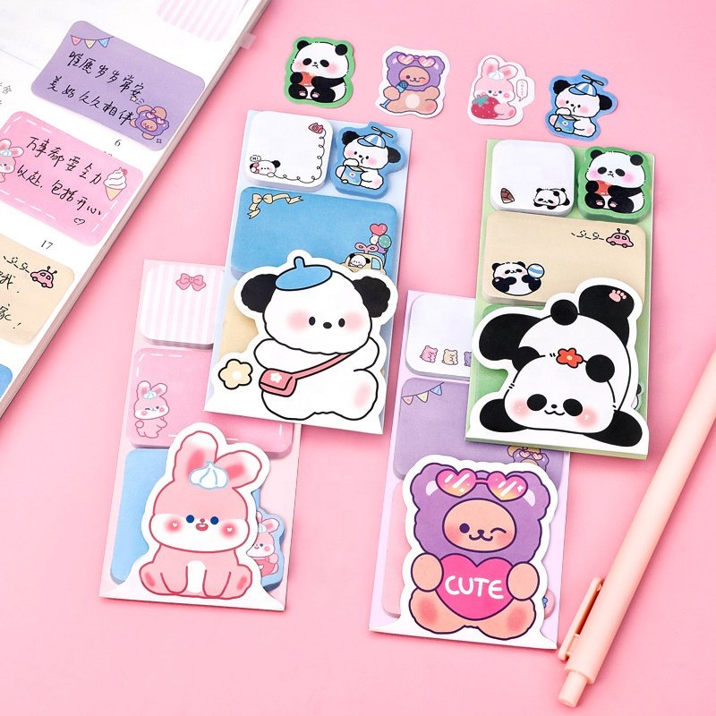 Promotional gifts school kids cartoon cute DIY animal sticky note for girls