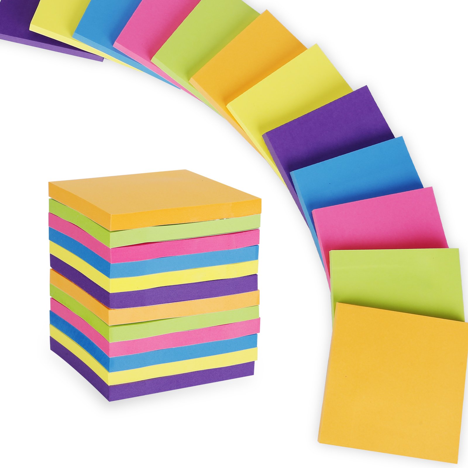 2023 New Product Sticky Notes 3"X3" 75x75mm Removable Sticky Notes For Office Supply