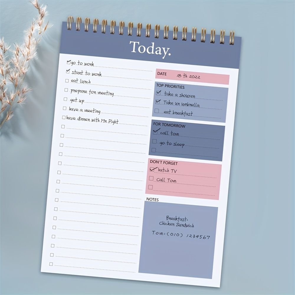 Customisable Agenda Daily Planner Task List Check List Weekly Planner Memo Pad High Quality Personalise Design All Colors No MOQ
