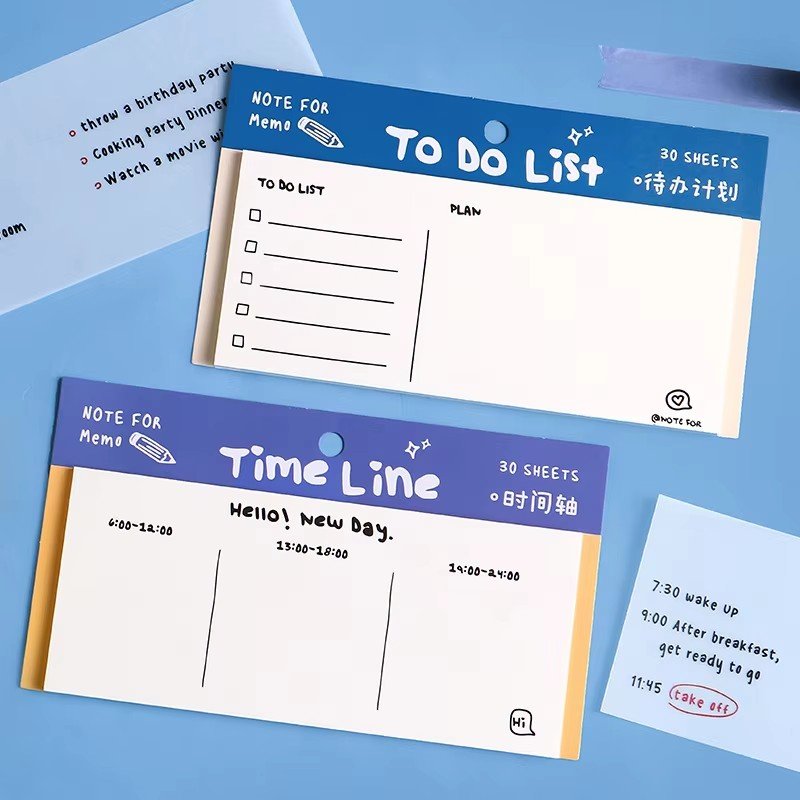 New Style Custom Logo Kawaii Printing Lined Office Do List Daily Planner Multicolour Creative Cute Note Memo Pad Sticky Notes