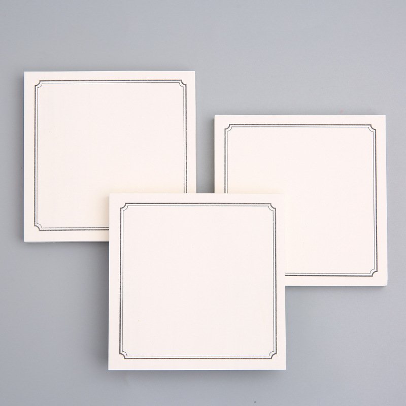Custom 80sheets 3 x 3 inch kraft paper grid lined sticky notes easy post memo pad