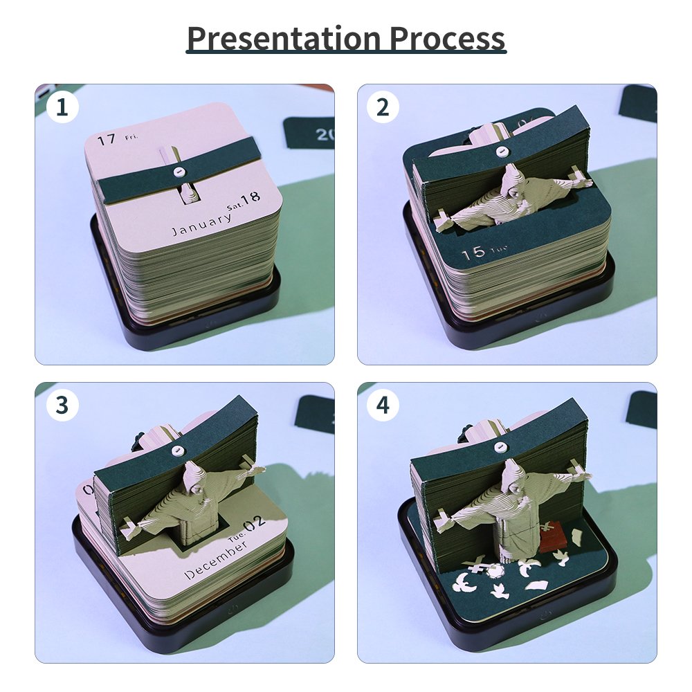 Custom Promotional Logo Company Corporate 3d Notepad Office Calendar 2025 Giveaway Gift Set Business Gift Set Memo Pad With Box