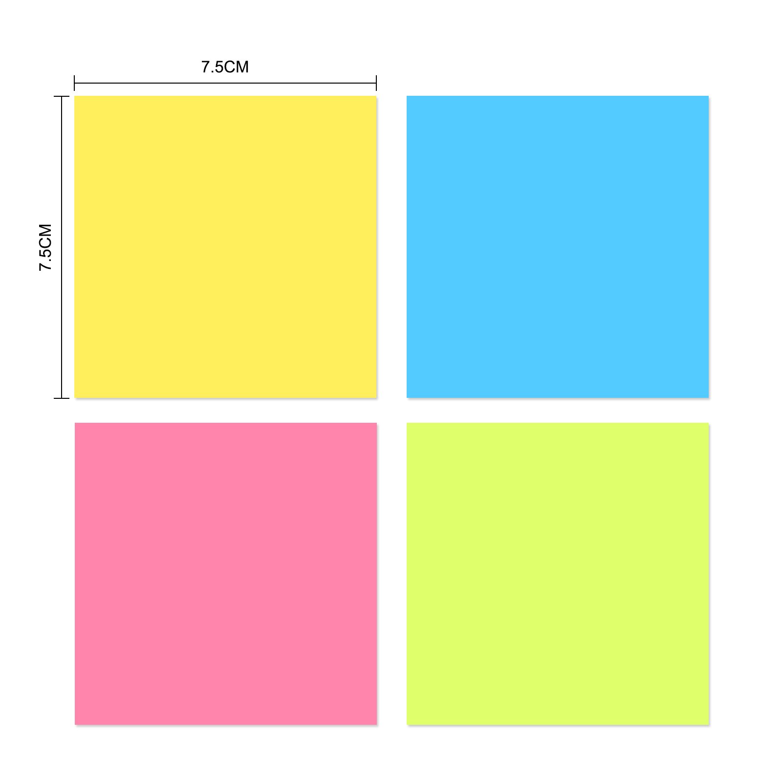 Eagle 3 Pack Assorted Colors 3"X3" 400 Sheets Removable Sticky Notes Index Paper Office Pad Sets for Office Students Stationery