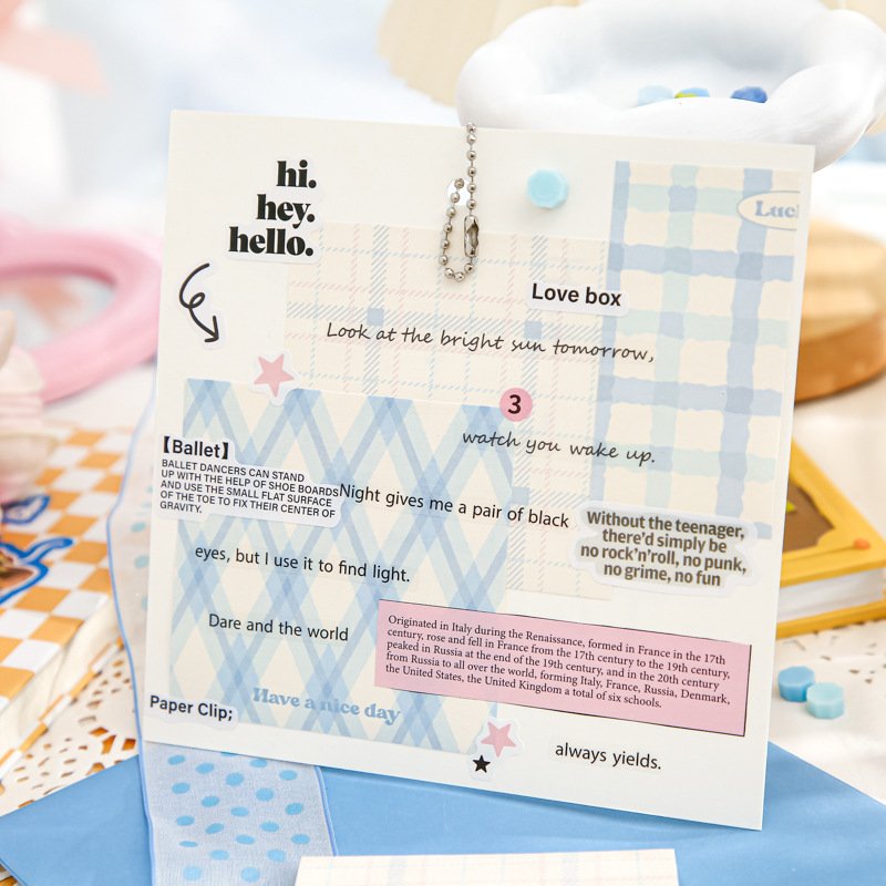 Wholesale Very Simple Plaid Sticky Notes Memo Pad Self-adhesive Note N Times Student Stationery Custom Sticky Note With Logo
