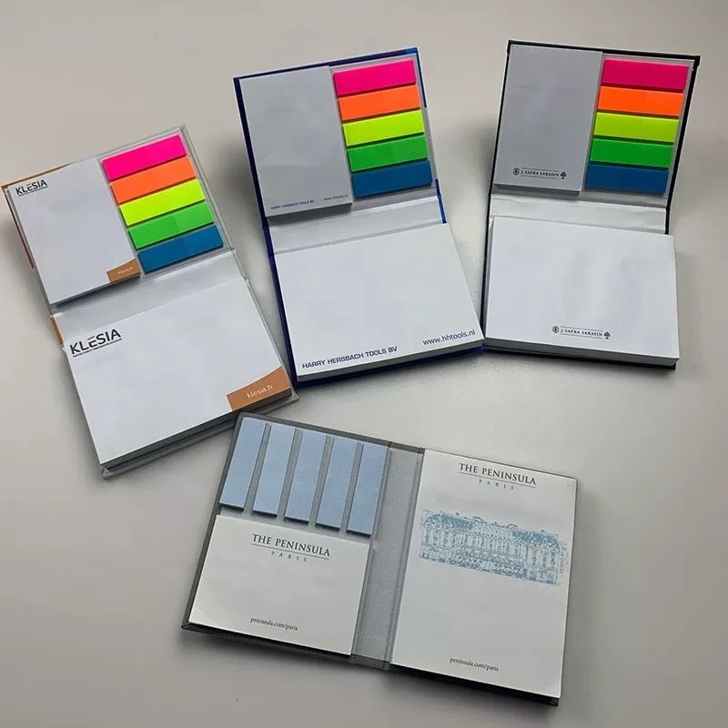 Custom School Office Stationary Memo Pad Book Holder Post Hardcover It Sticky Notes Set Booklet