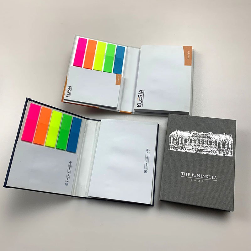 Custom School Office Stationary Memo Pad Book Holder Post Hardcover It Sticky Notes Set Booklet