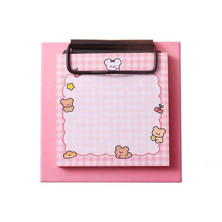 New Trending Mini Cartoon Board Clip Notepad Waterproof Promotional Memo Pad Hardware Message Paper Clipboard