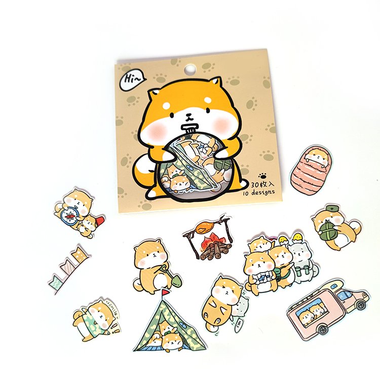 Custom Decoration Design Animals 3D Waterproof Kawaii Stickers Sheet Packs Cute Sticker