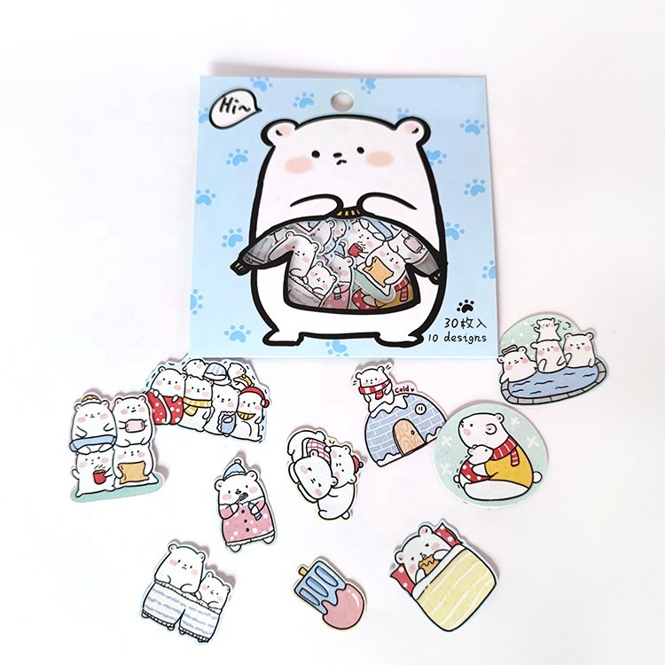 Custom Decoration Design Animals 3D Waterproof Kawaii Stickers Sheet Packs Cute Sticker