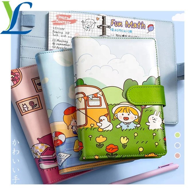 Dinosaur Notebook Faux Pu Customized A6 A5 Leather Cover Sakura Notebook